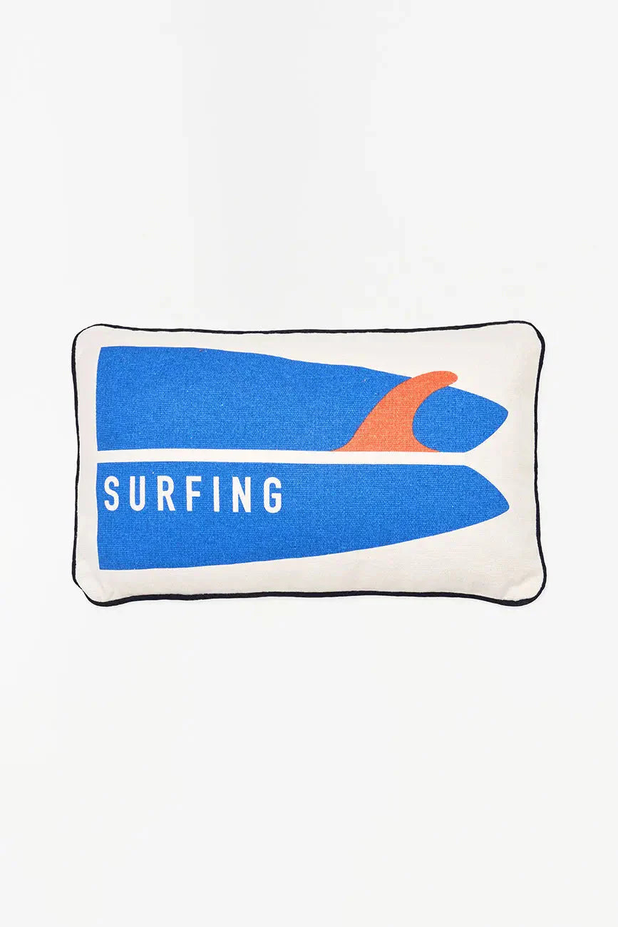 Surfing' cotton cushion