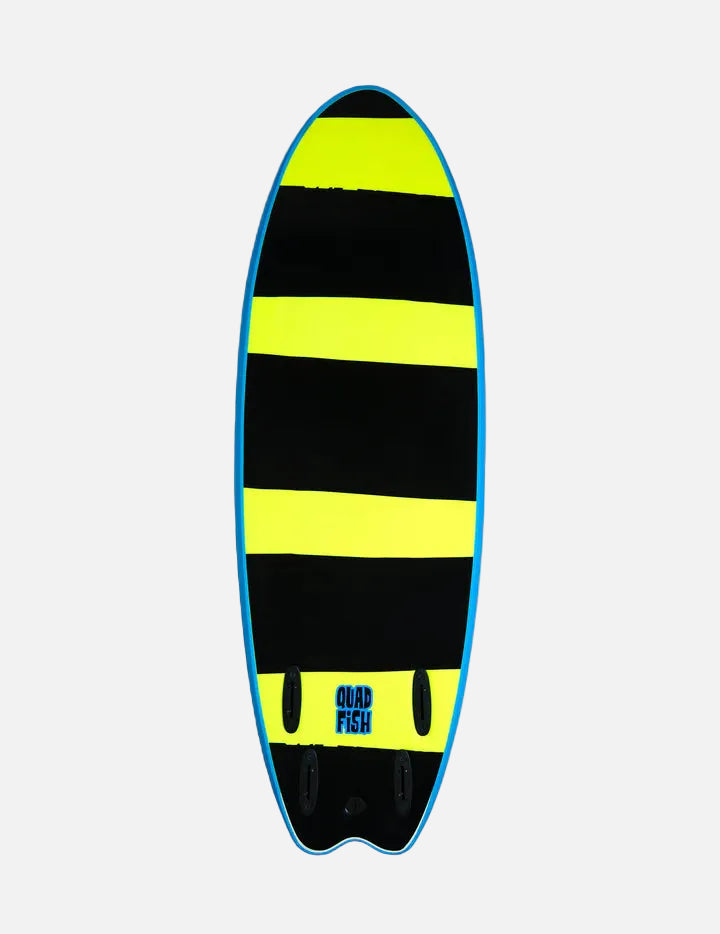 Vision Surfboard Hand Shape Quad Fish Cyan