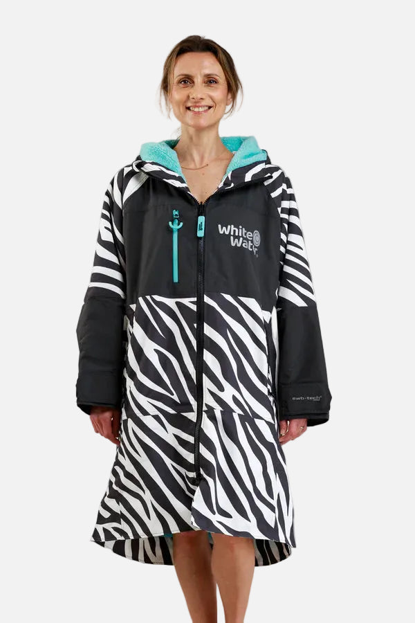 Zebra Print/ Blue Lining