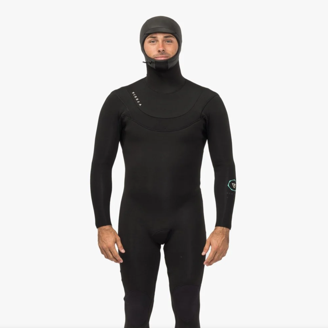 NEW SEAS 5-4 HOODED V - ZIP-BLK