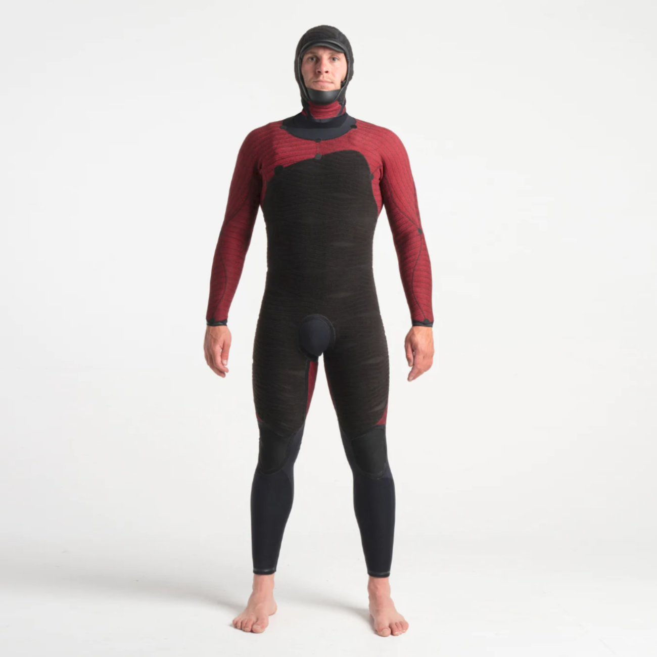 C-SKINS WIRED+ 6/5 HOODED SCHWARZ