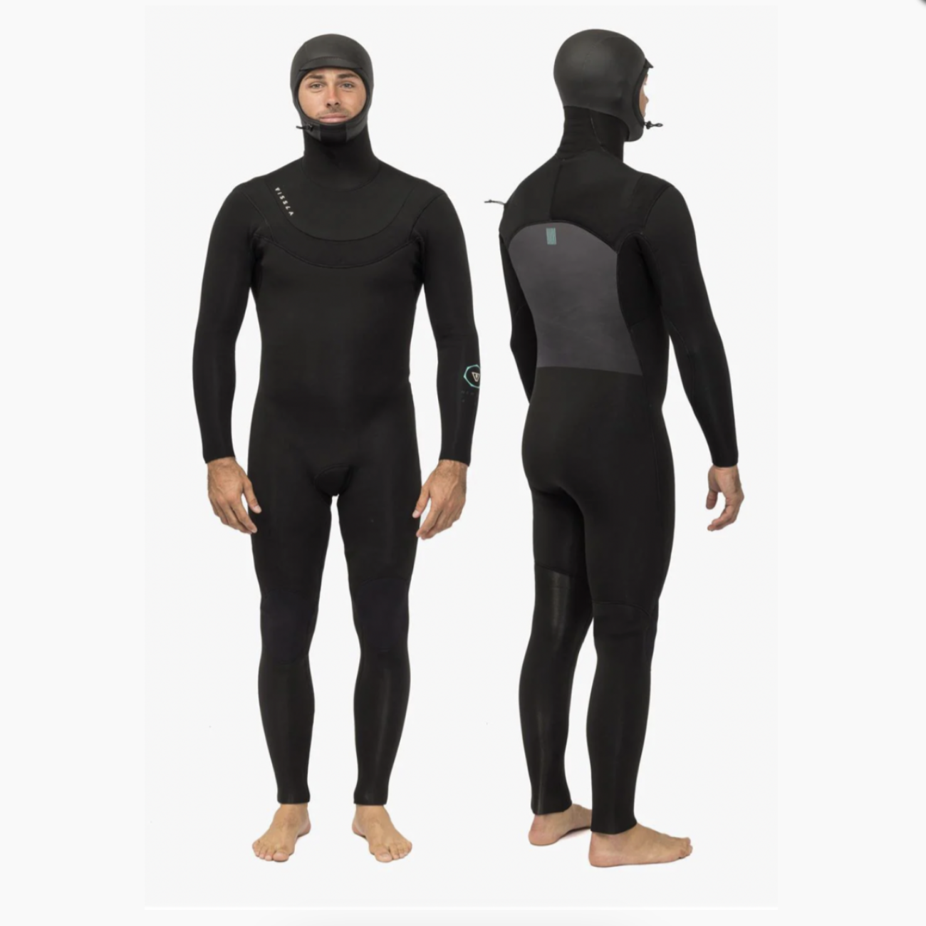 NEW SEAS 5-4 HOODED V - ZIP-BLK