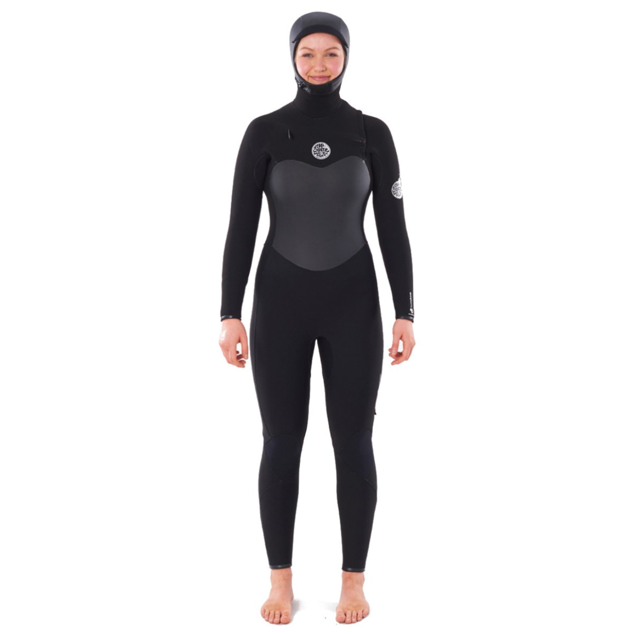 RIPCURL FBOMB 6/4 HOODED BLACK WMS