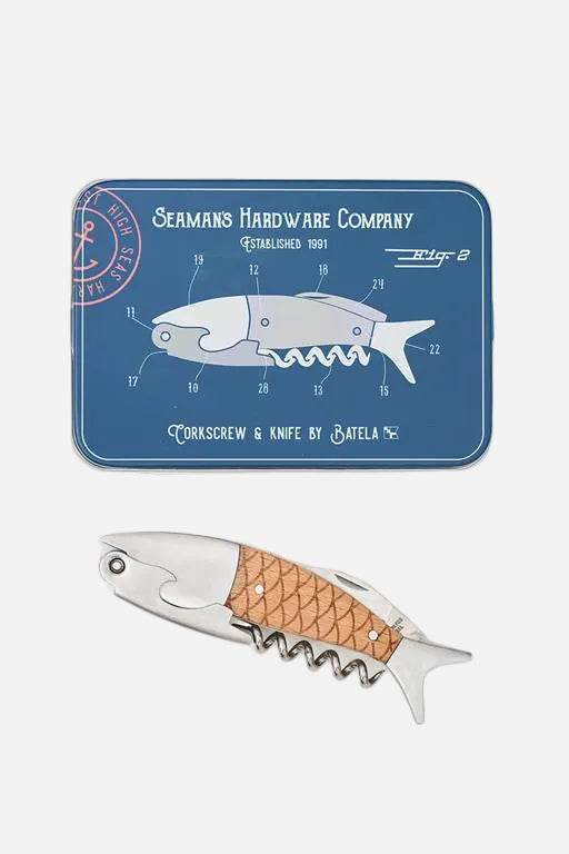 Corkscrew And Fish Pocket Knife