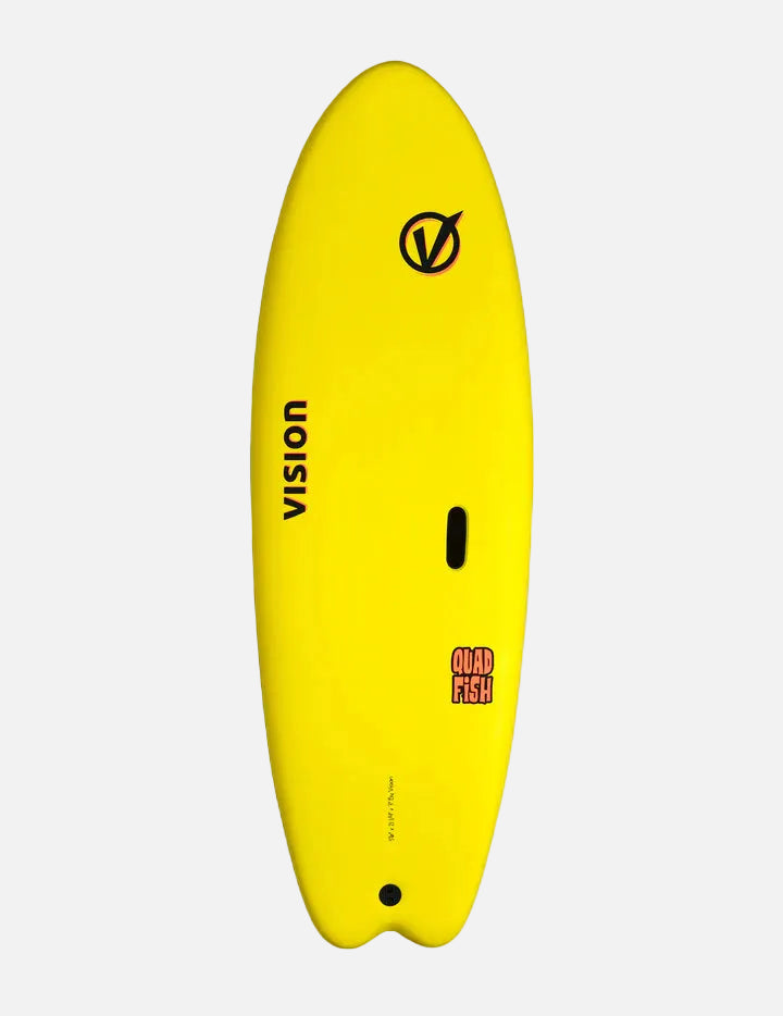 Vision Surfboard Hand Shape Quad Fish Cyan