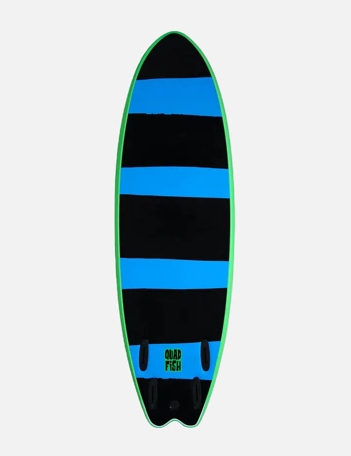Vision Surfboard Hand Shape Quad Fish Cyan