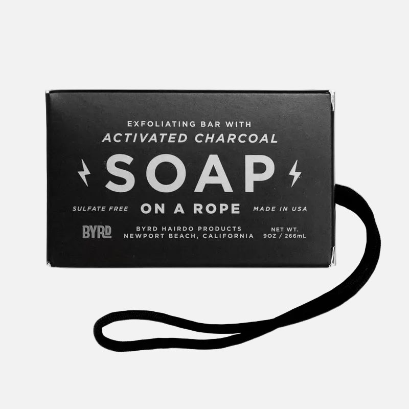 BYRD Activated Charcoal Soap on a Rope 9oz